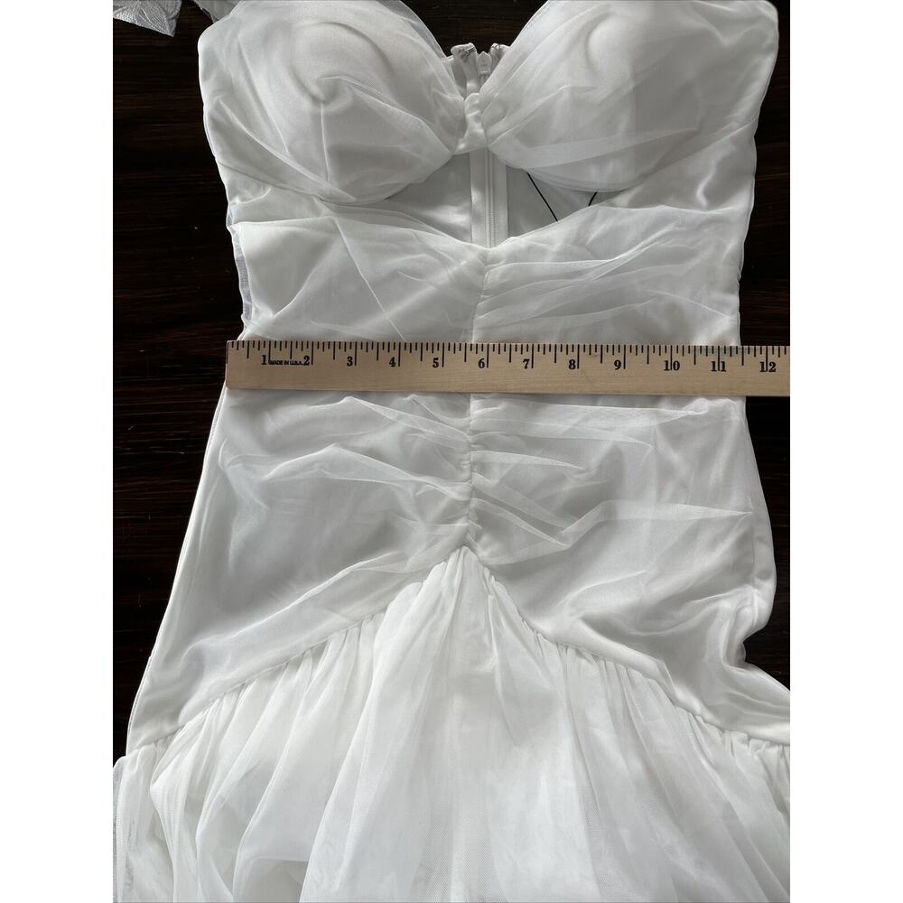 Women's Celeste Maxi Party Wedding White Dress Fashion Nova Size X-Small NWT - Picture 15 of 16